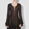 MISBHV Laced Chiffon Mini Dress Black Clearance