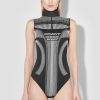 MISBHV Sport Europa Quarter Zip Bodysuit Black/White Online