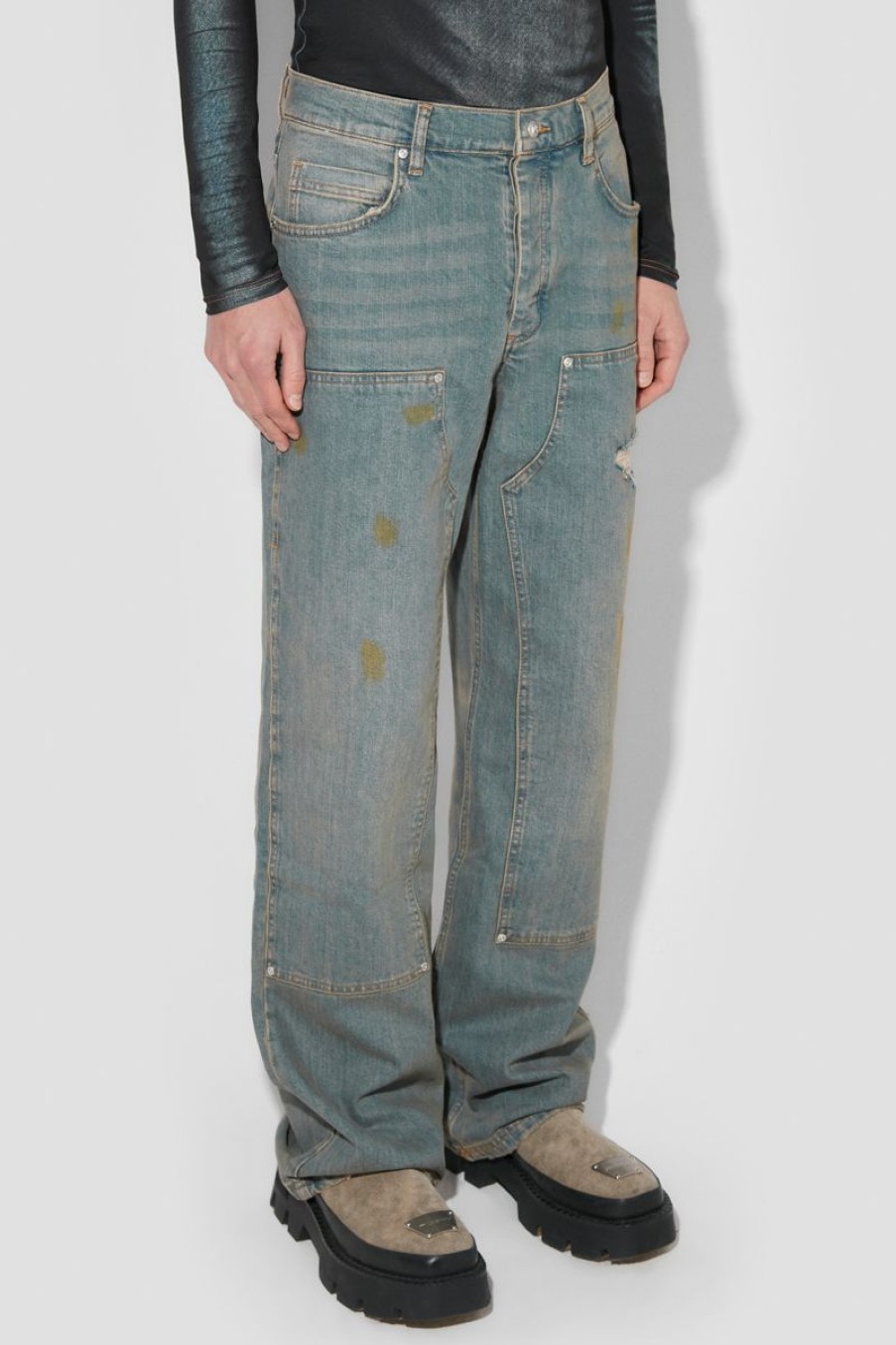 MISBHV Sunrise Wash Carpenter Denim Trousers Blue Hot