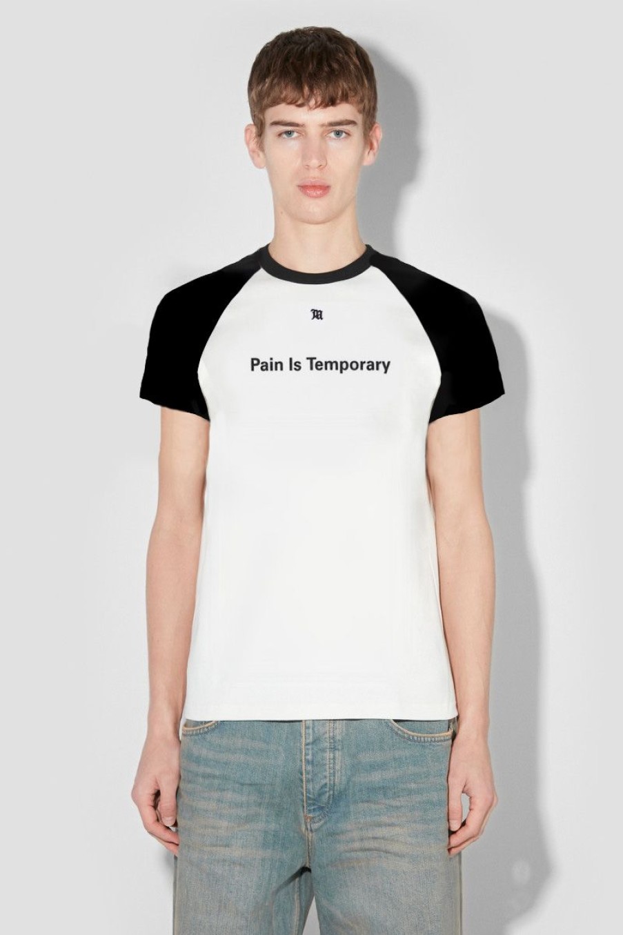 MISBHV Pain Is Temporary Raglan T-Shirt Off White Wholesale