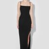 MISBHV Knitted Seamless Maxi Dress With Slit Black Clearance