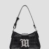 MISBHV Leather Shoulder Bag Small Croco Croco Black Online