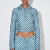 MISBHV Jacquard Canvas Monogram Cropped Jacket Blue Online