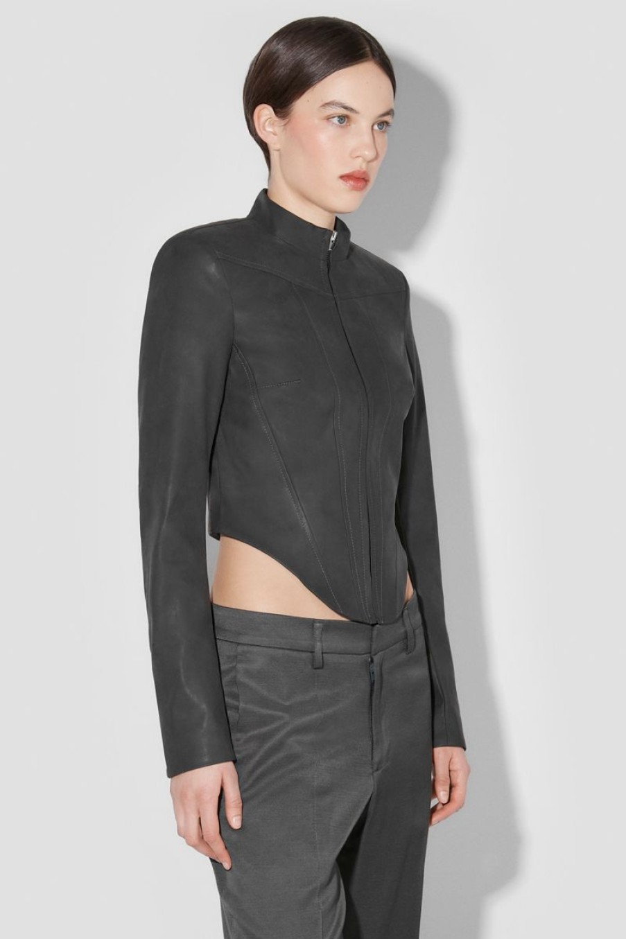 MISBHV Faded Faux Leather Jacket Black Best