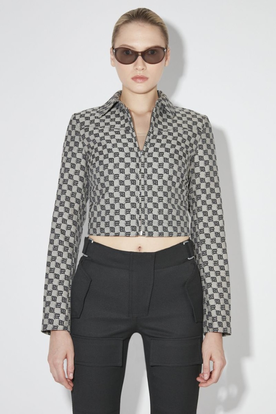 MISBHV Jacquard Canvas Monogram Cropped Jacket Multicolor Online