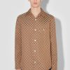 MISBHV Jacquard Canvas Monogram Shacket Brown Online