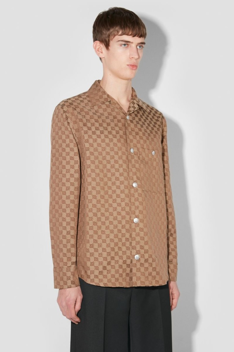 MISBHV Jacquard Canvas Monogram Shacket Brown Online