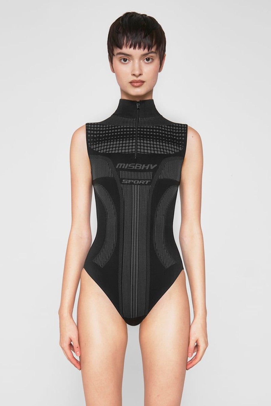 MISBHV Sport Europa Quarter-Zip Bodysuit Muted Black Online