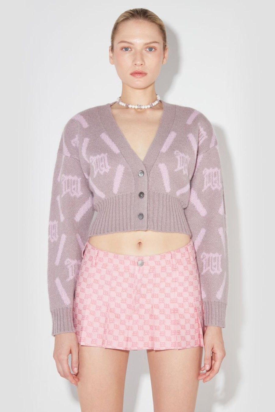 MISBHV M Argyle Knit Cardigan SmoOnline Pink Online