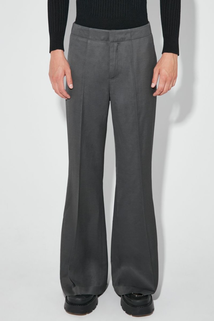 MISBHV Flared Tailored Trousers Grey Wholesale