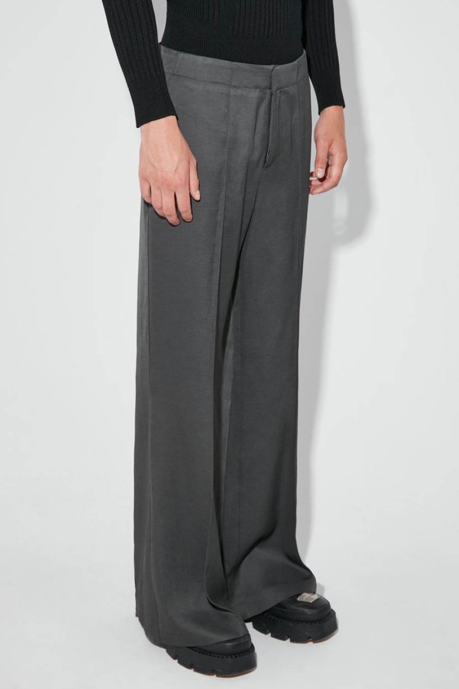 MISBHV Flared Tailored Trousers Grey Wholesale