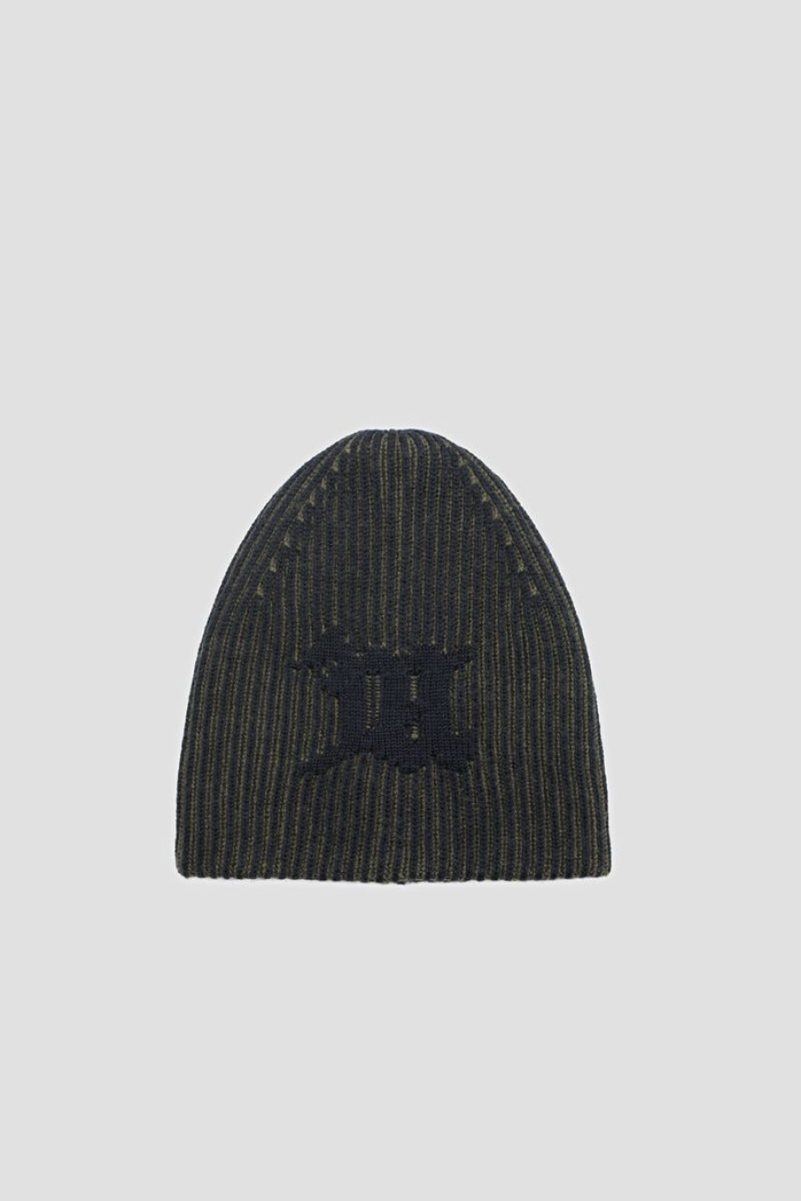 MISBHV Pleated Rib Beanie Grunge Olive New