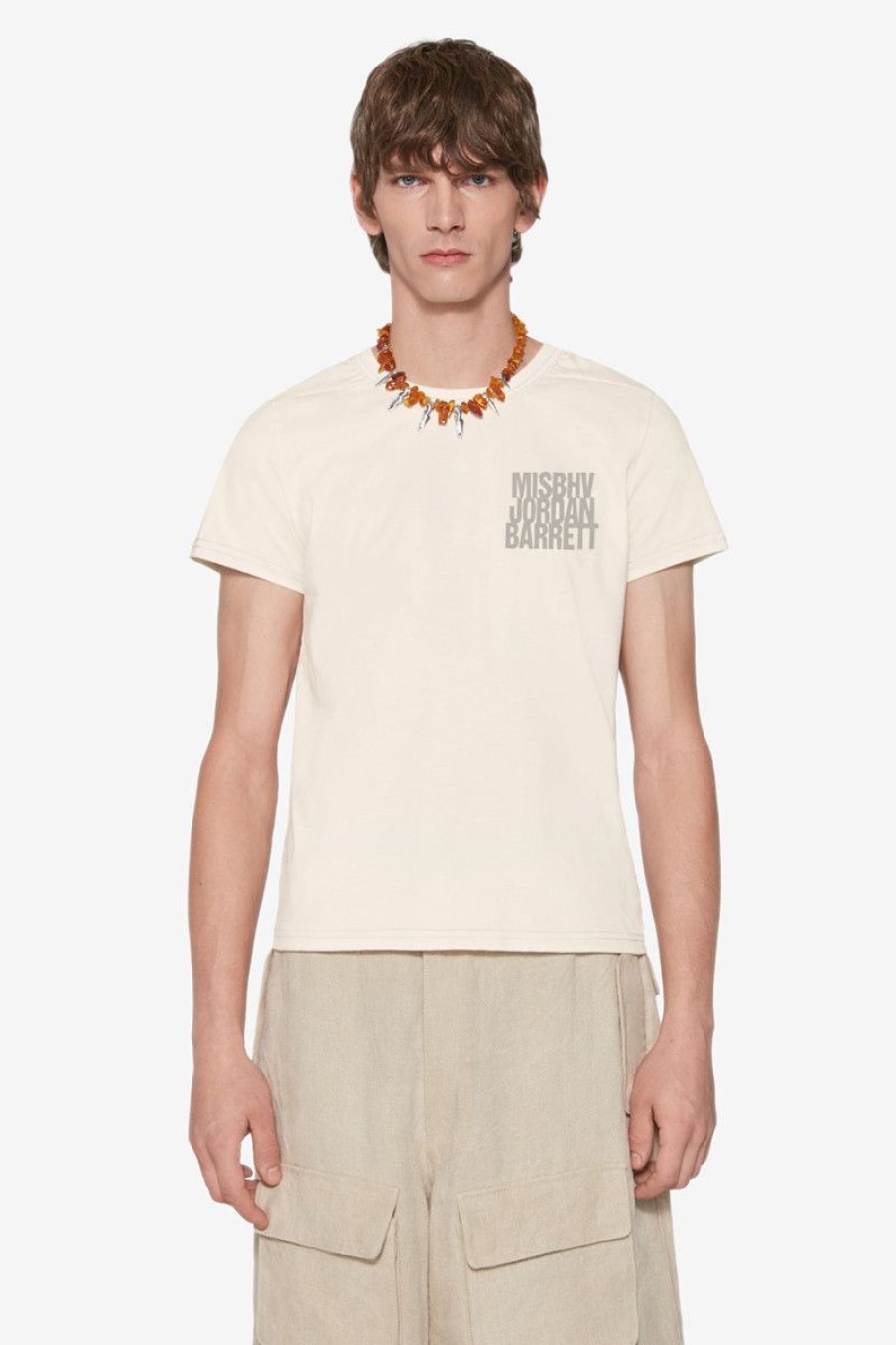 MISBHV Jordan Barrett T-Shirt Coconut Milk Hot