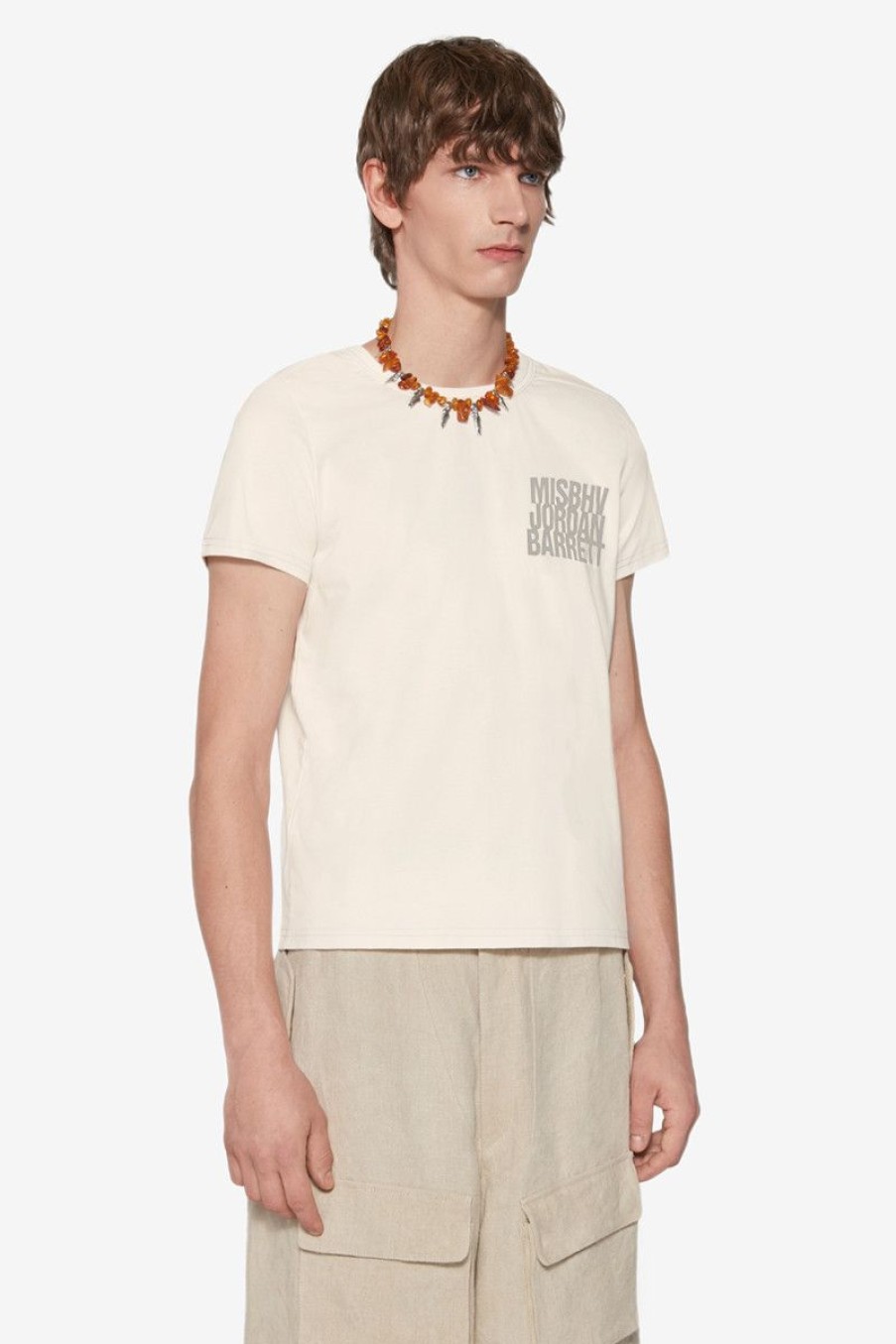 MISBHV Jordan Barrett T-Shirt Coconut Milk Hot