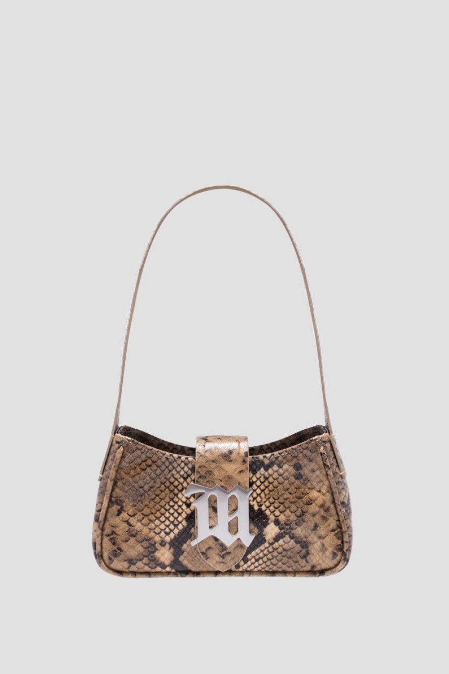 MISBHV Leather Shoulder Bag Mini Snakeskin Snakeskin Beige Best