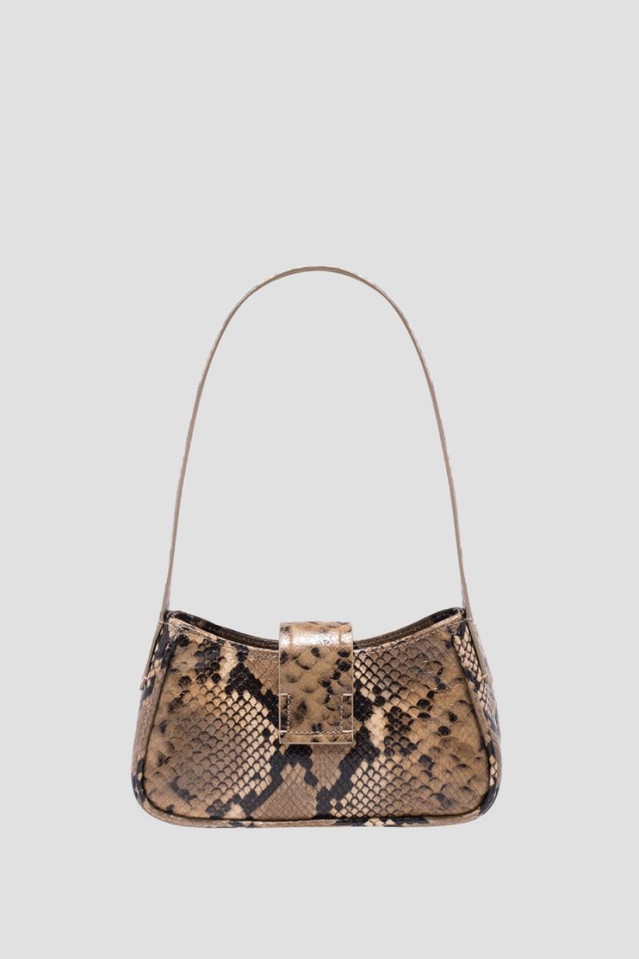 MISBHV Leather Shoulder Bag Mini Snakeskin Snakeskin Beige Best