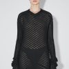 MISBHV Monofilament Pinstripe Knitted Longsleeve Black Clearance