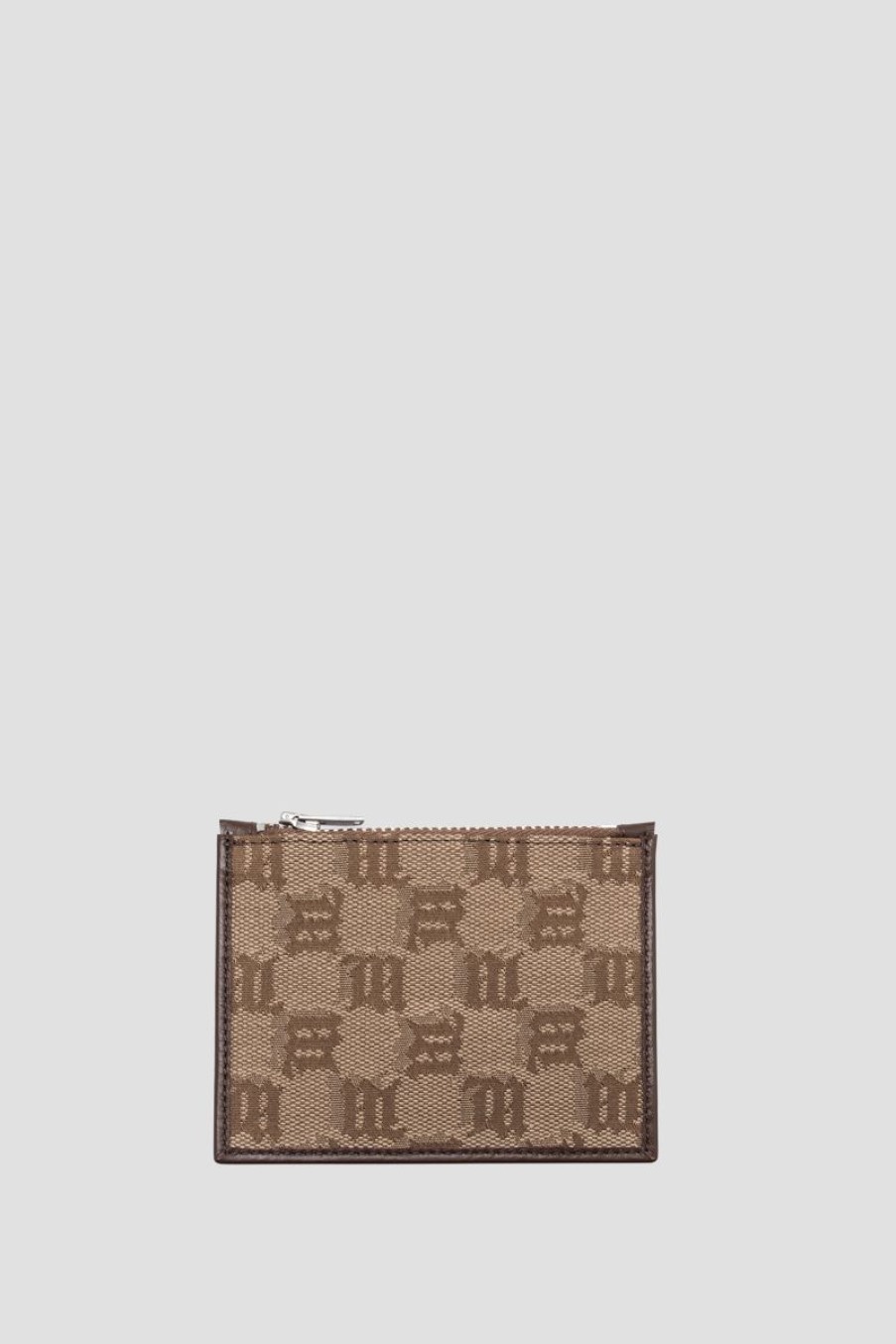 MISBHV Jacquard Monogram Card Holder Brown Wholesale