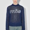 MISBHV Unbrushed Mohair Open Knit Navy Online