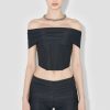 MISBHV Pandora Off Shoulder Corset Top Black Clearance