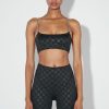 MISBHV Lycra Monogram Spaghetti Bralette Black Best