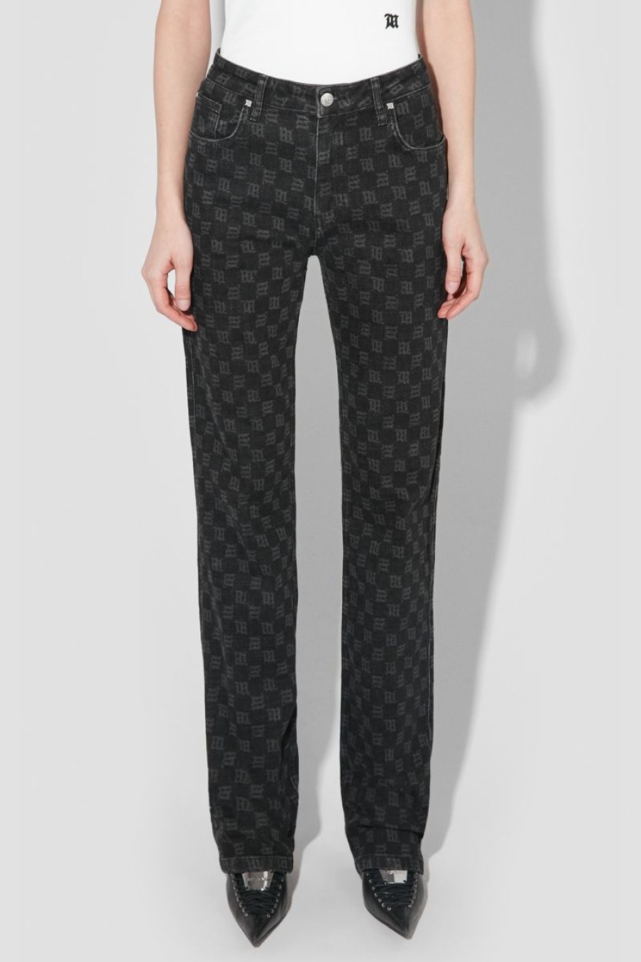 MISBHV Denim Monogram Trousers Black Online