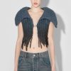 MISBHV Coated Bulky Knitted Top Denim Blue Hot