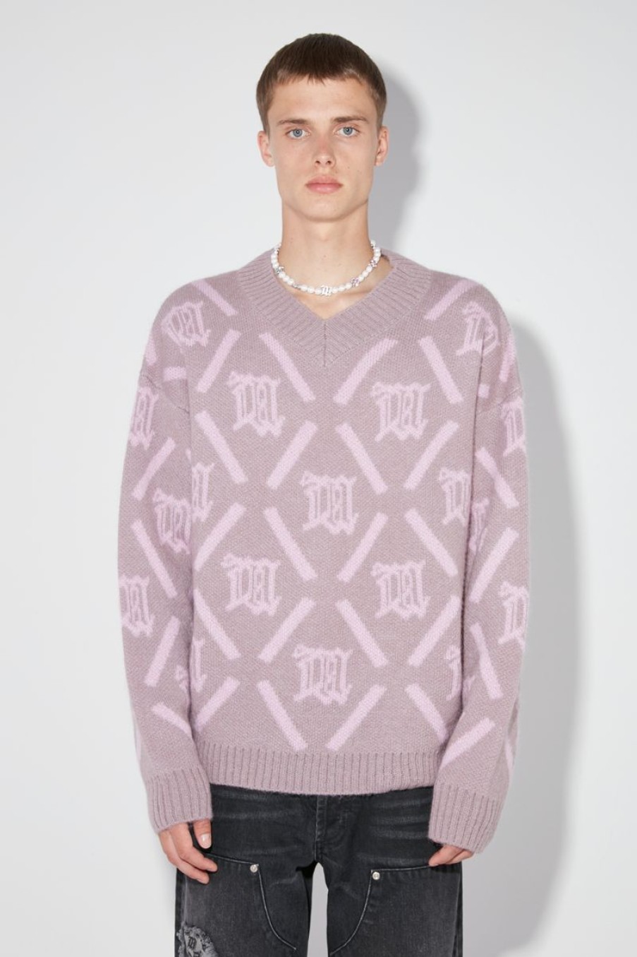 MISBHV M Argyle Knit SmoClearance Pink Clearance