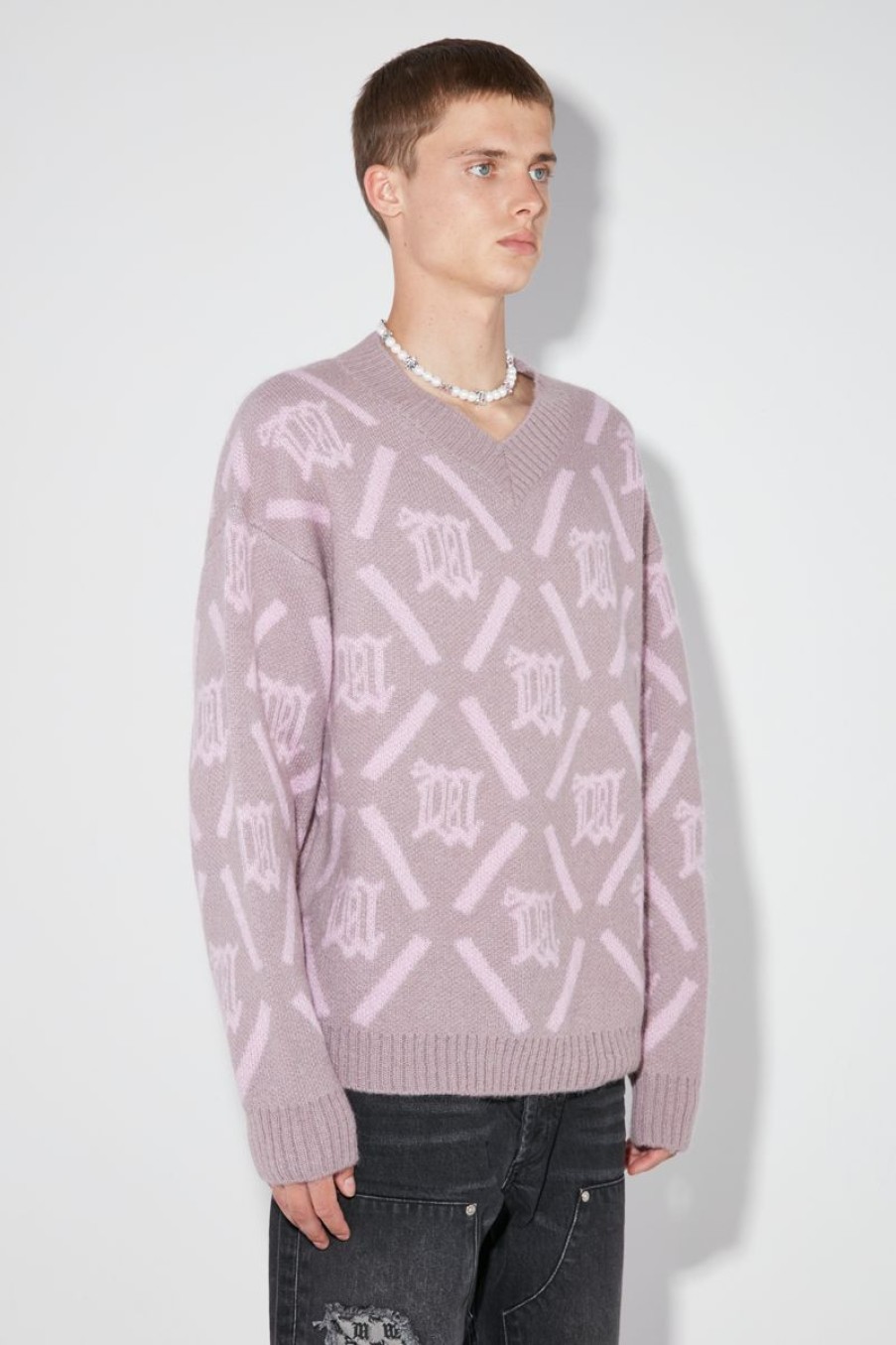 MISBHV M Argyle Knit SmoClearance Pink Clearance