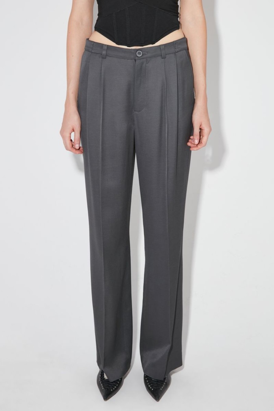 MISBHV Oversized Tailored Trousers Grey New