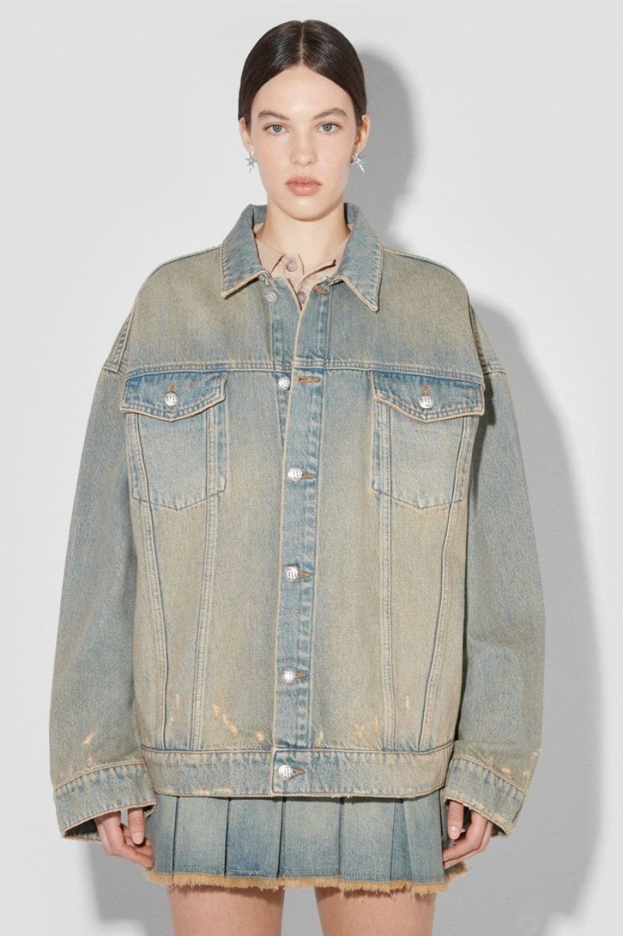 MISBHV Sunset Wash Oversized Denim Jacket Blue Online