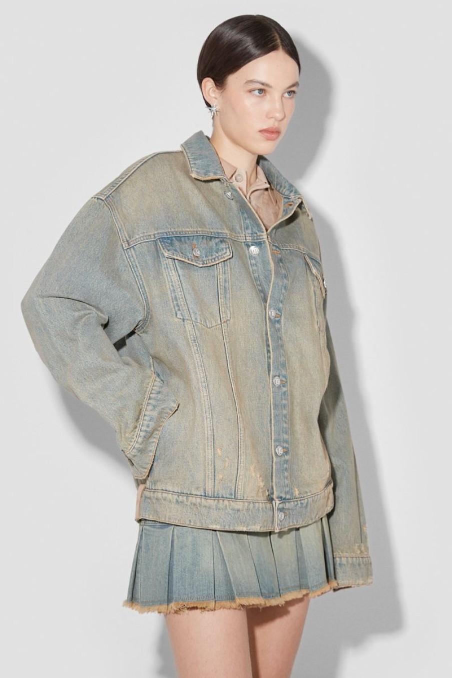 MISBHV Sunset Wash Oversized Denim Jacket Blue Online