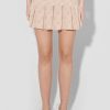 MISBHV Knitted Monogram Pleated Skirt Stone Hot