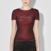 MISBHV Misbhv Crystal Double Layered T-Shirt / Brown/Pink Hot