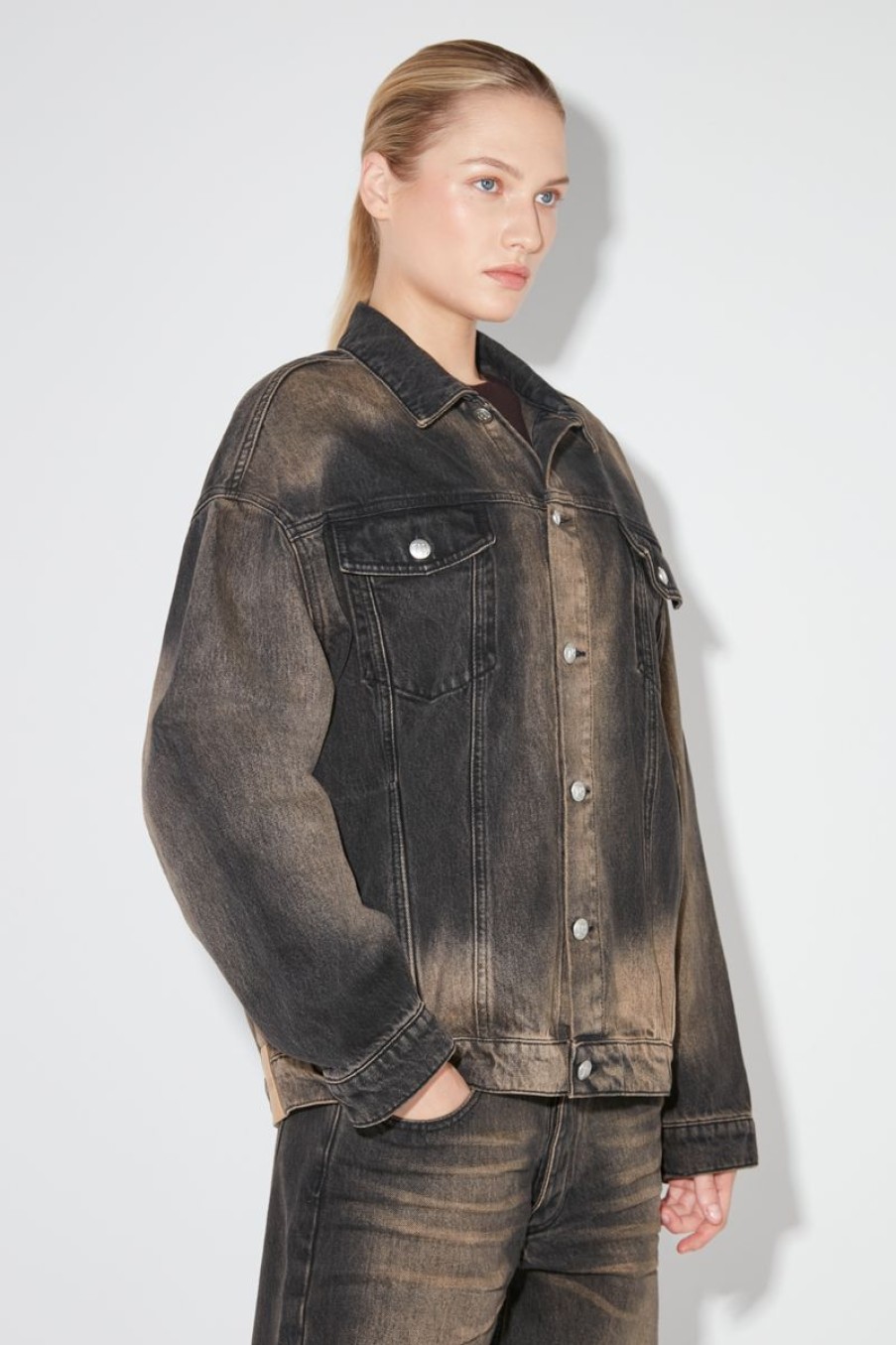 MISBHV 2000 Denim Trucker Jacket Black/Brown Online