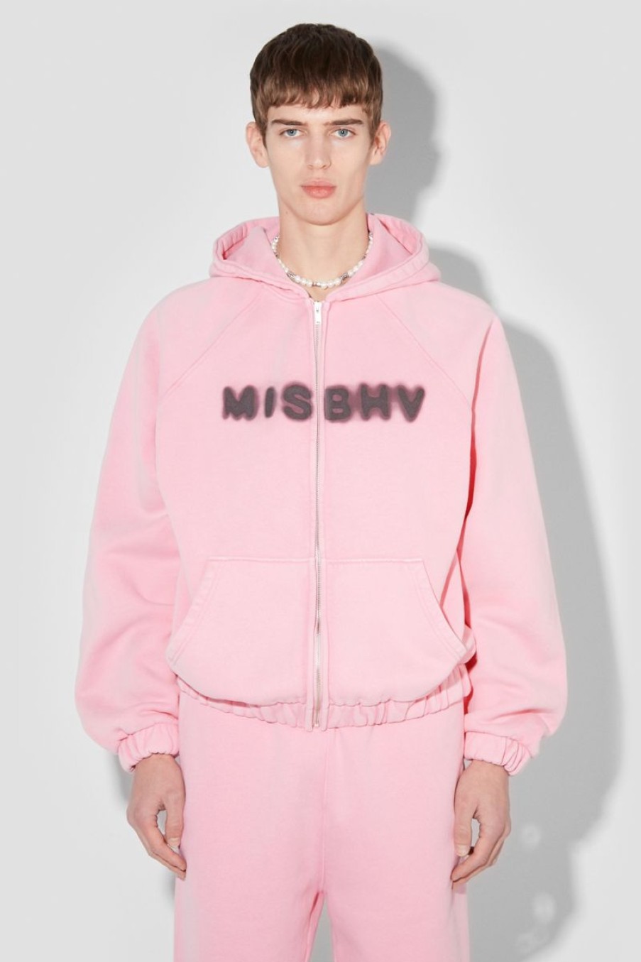 MISBHV Community Zipped Hoodie Vintage Pink New