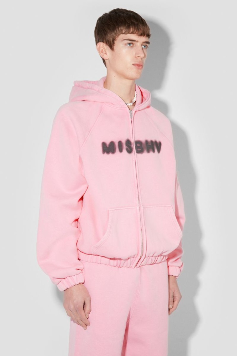 MISBHV Community Zipped Hoodie Vintage Pink New