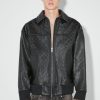 MISBHV Monogram Embossed Bandit Leather Jacket Black Online